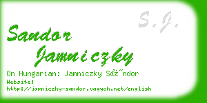 sandor jamniczky business card